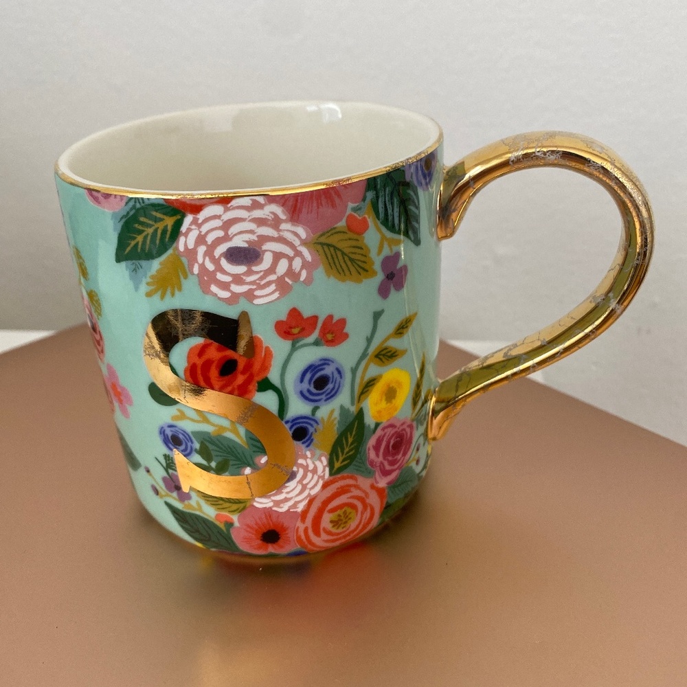 Anthropologie “S” Mug